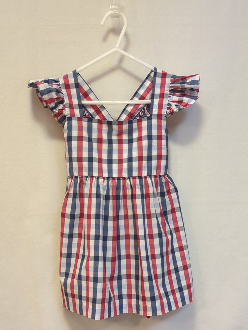 bella bliss Red, White & Navy Gingham Dress